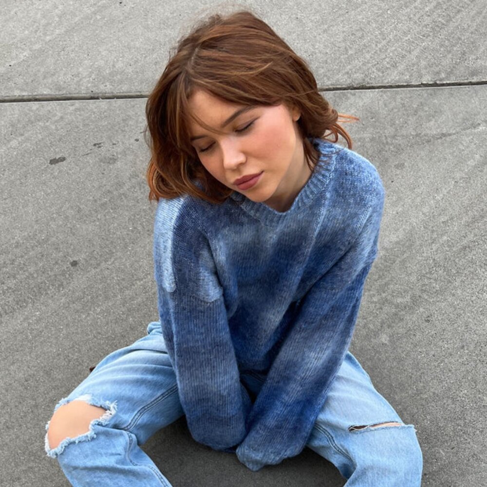 Princess Polly Adina Sweater Blue (Size Small)